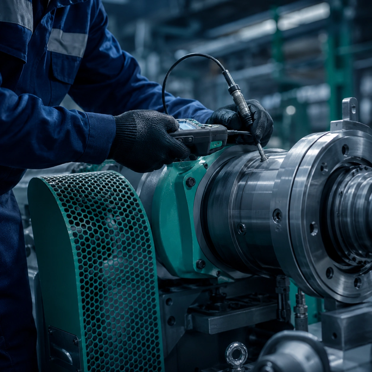 Ingénieur ASI Industrie inspectant une machine sur site lors d'un audit flash conformité