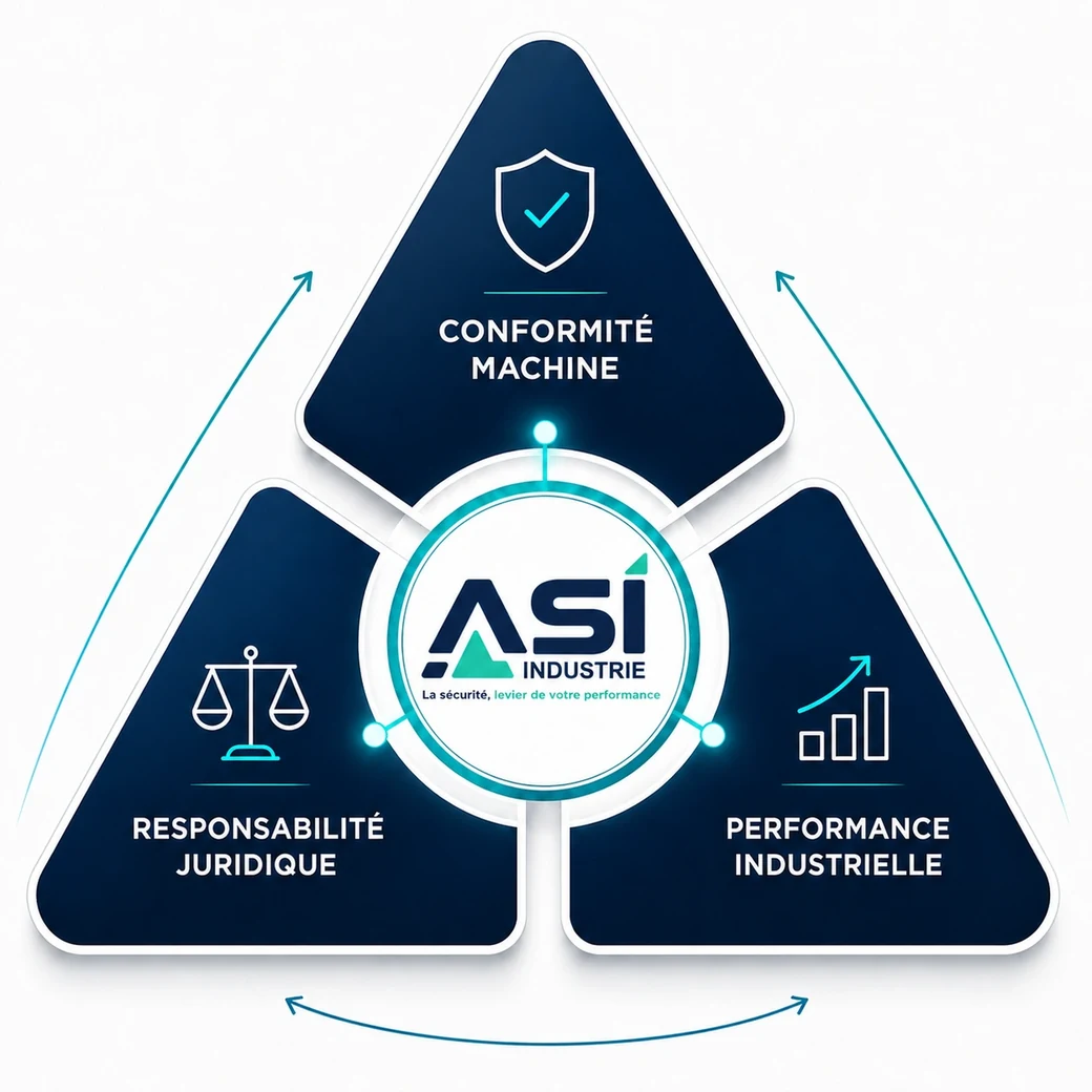 Triangle ASI Industrie : conformité machine, responsabilité juridique et performance industrielle réunies par la méthode MESP©